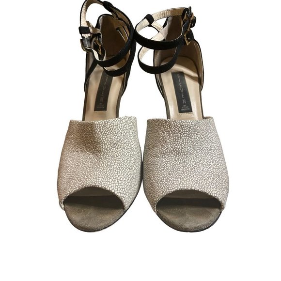 Steven by Steve Madden heels. Siege color leather on top, suede heel Sz 8 - Picture 3 of 11